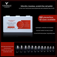 VINIMAY Professional Soft Gel Tips Clear - 552Tips