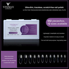 VINIMAY Professional Soft Gel Tips Clear - 552Tips