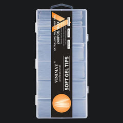 VINIMAY - Professional Extra Long Full Cover Soft Gel Tips  - 240Tips