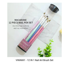 VINIMAY - Professional 12IN1 Nail Art Brush Set