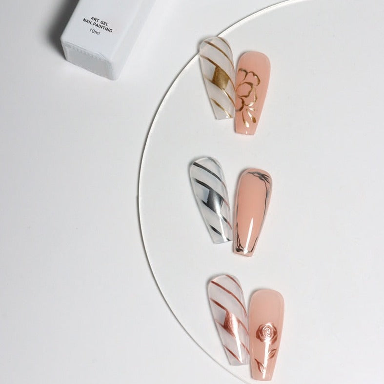 Vinimay Metallic Gel Liner Silver gold and Rose gold